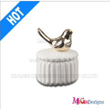 Factory Cheap Price Ceramic Bird Jewelry Box